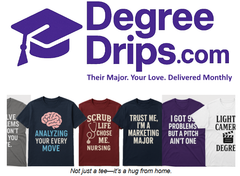 College Care Package Subscription – 6-Month Semester Plan (Major-Themed T-Shirts)