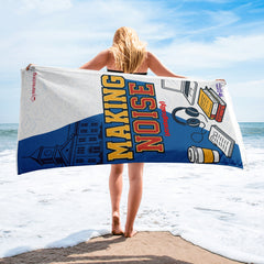 🔥 “Making Noise Strategically” Beach Towel – Perfect for Proud Marketing Student Parents! 🏖️🎓